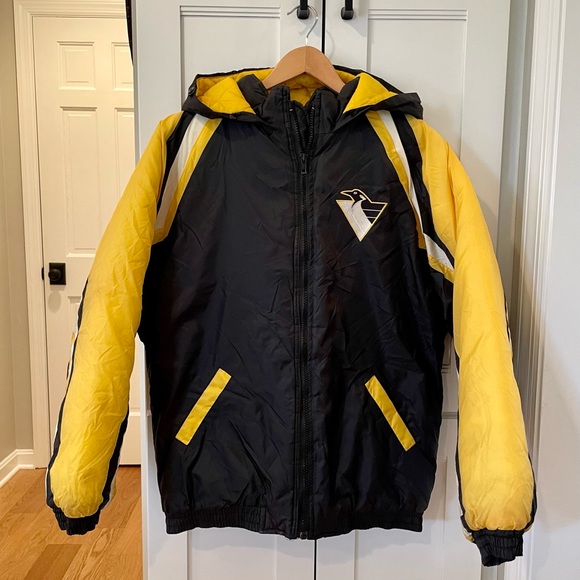 NHL Other - Vintage Pittsburgh Penguins NHL Hockey Puffer Jacket Coat Winning Goal Youth XL